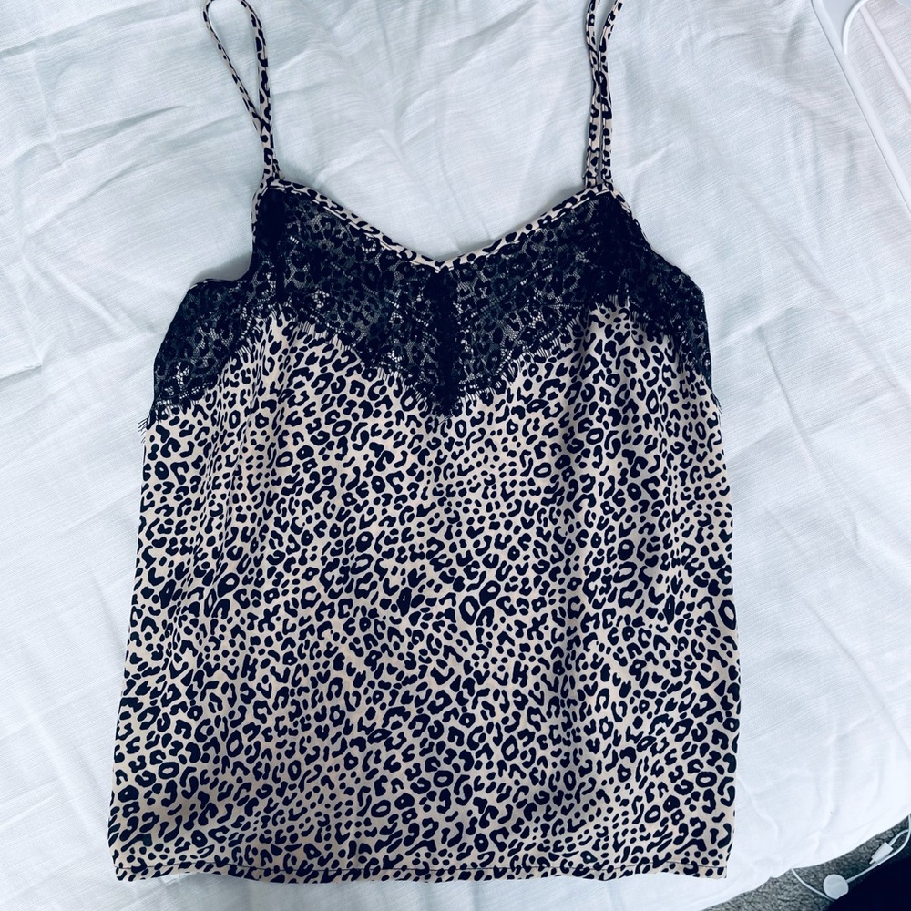 Animal Print Lace Blouse